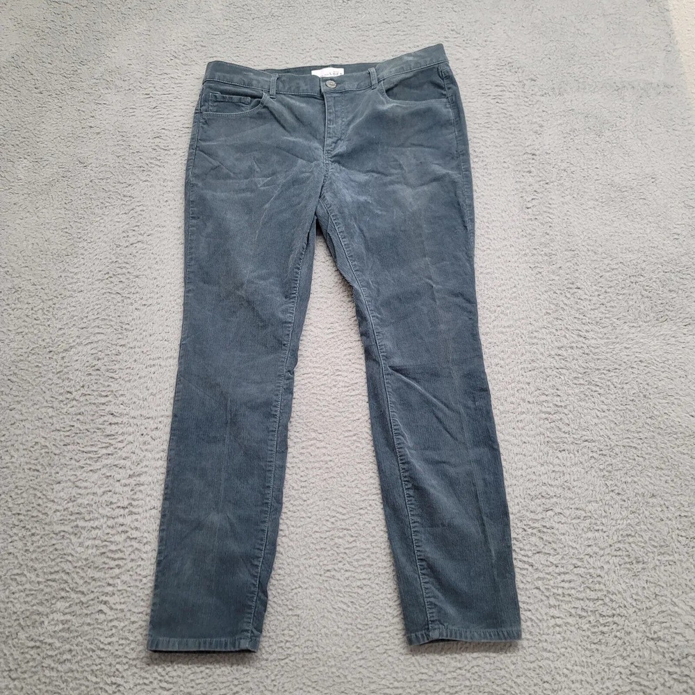LOFT Slate Gray Corduroy Skinny Pants
